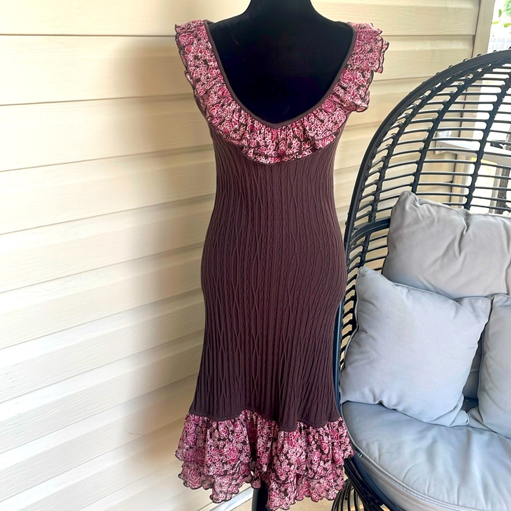 Moda International ruffle knit sleeveless party dress (MED). Worn once